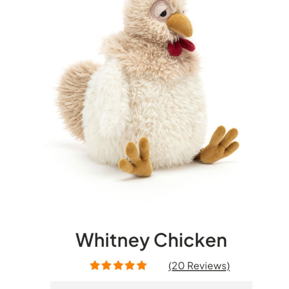 Whitney Chicken Jellycat RETIRED
